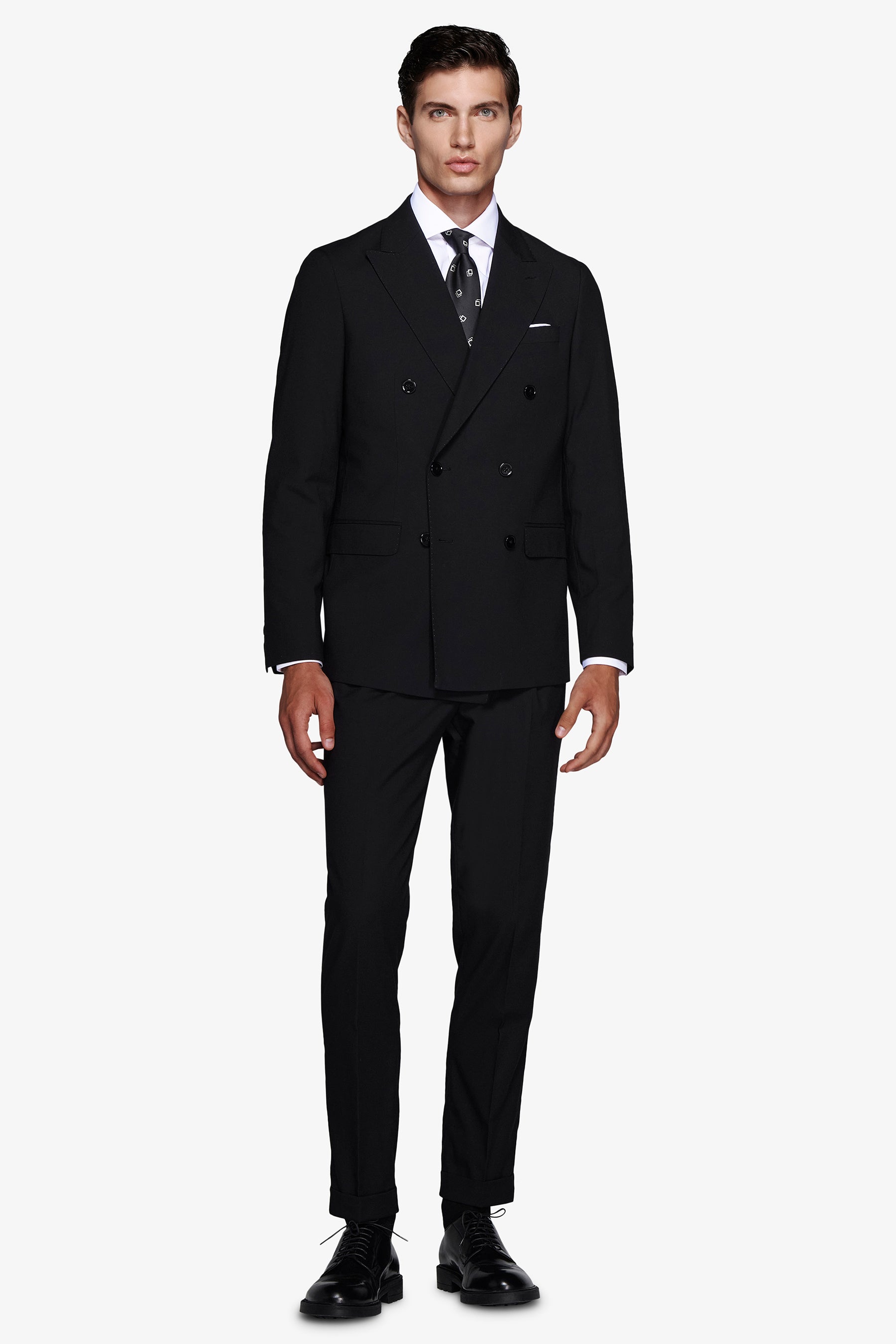 Americana cruzada negra