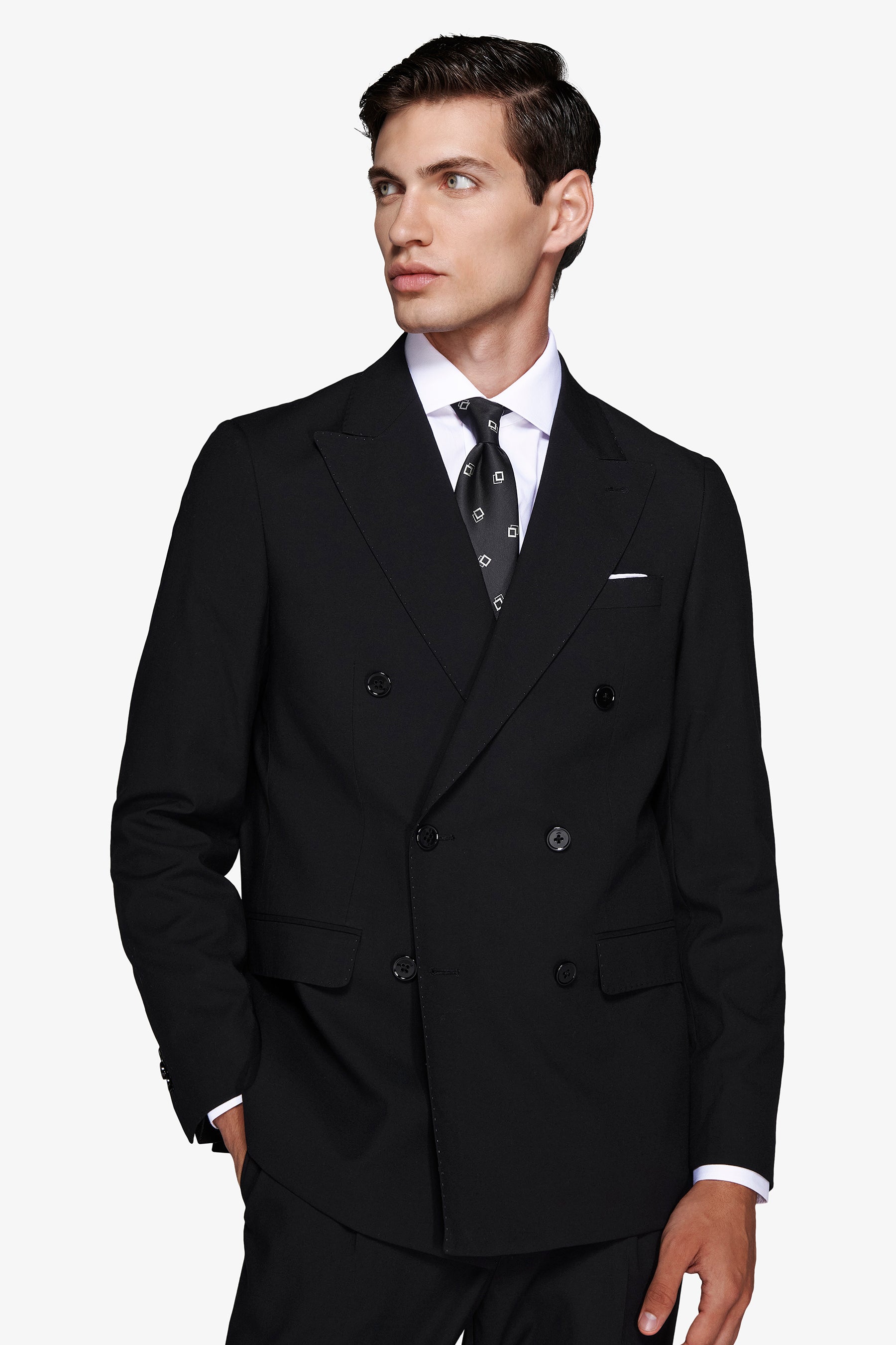 Americana cruzada negra