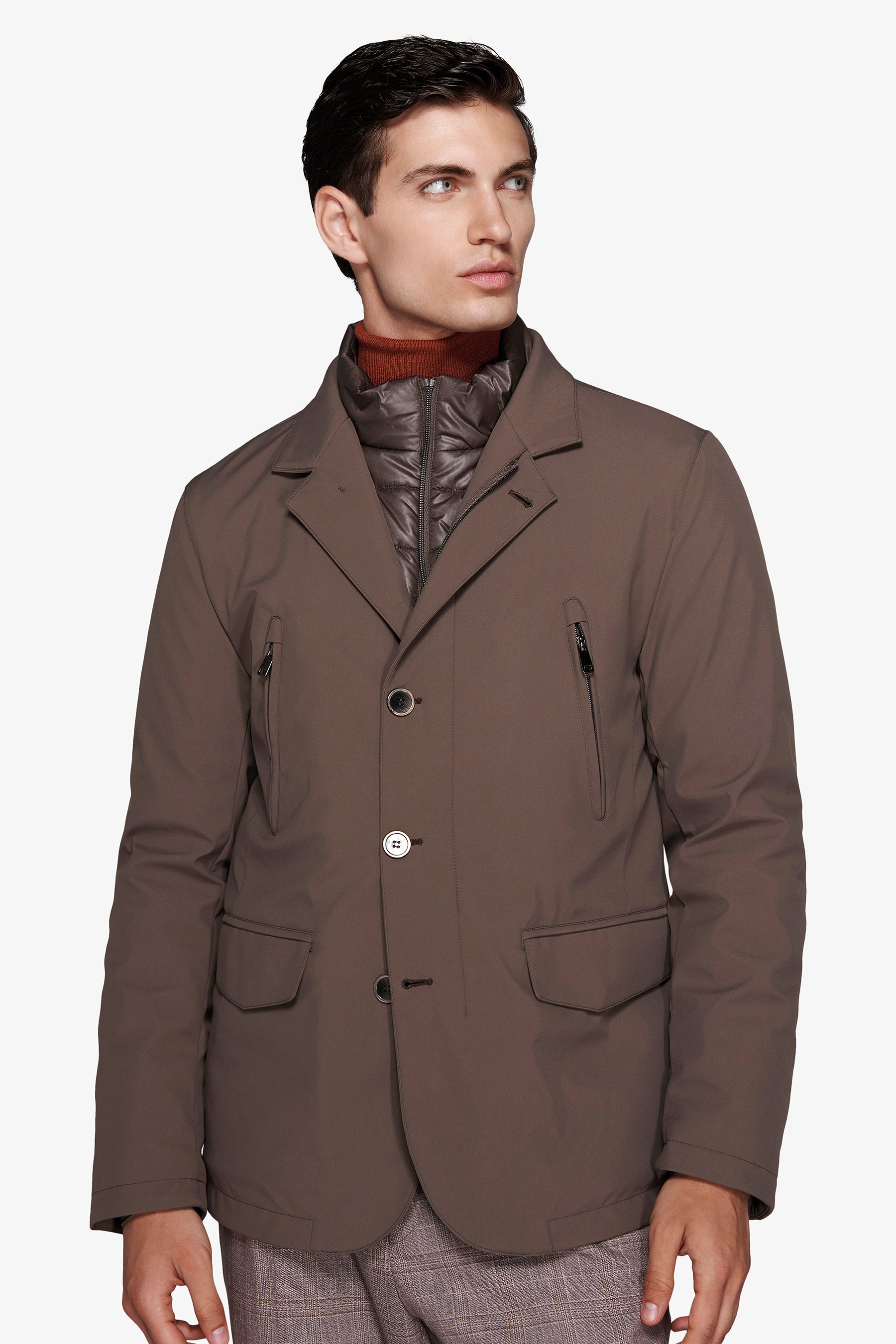 Parka técnica gris tórtola