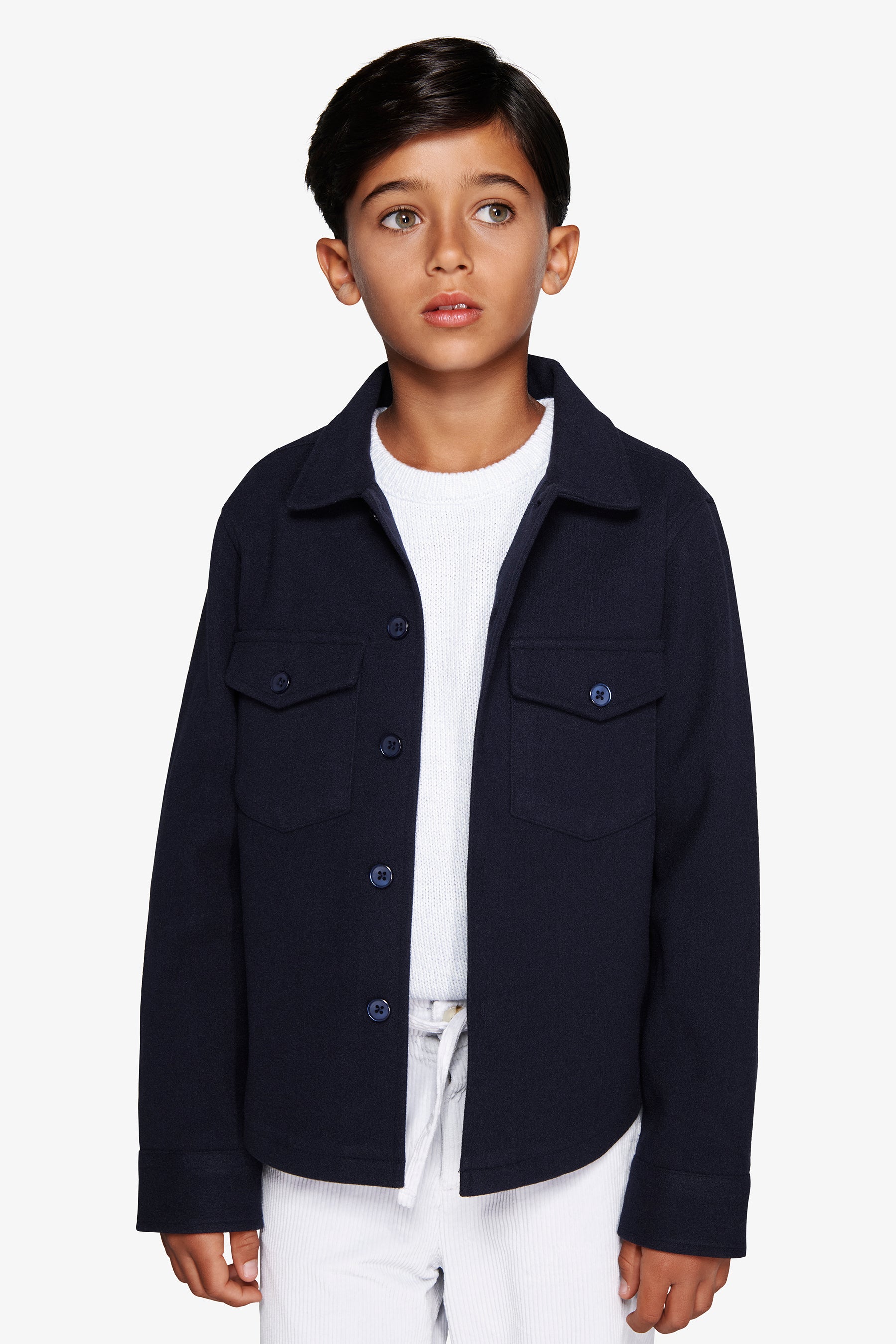 Sobrecamisa efecto franela azul Kids