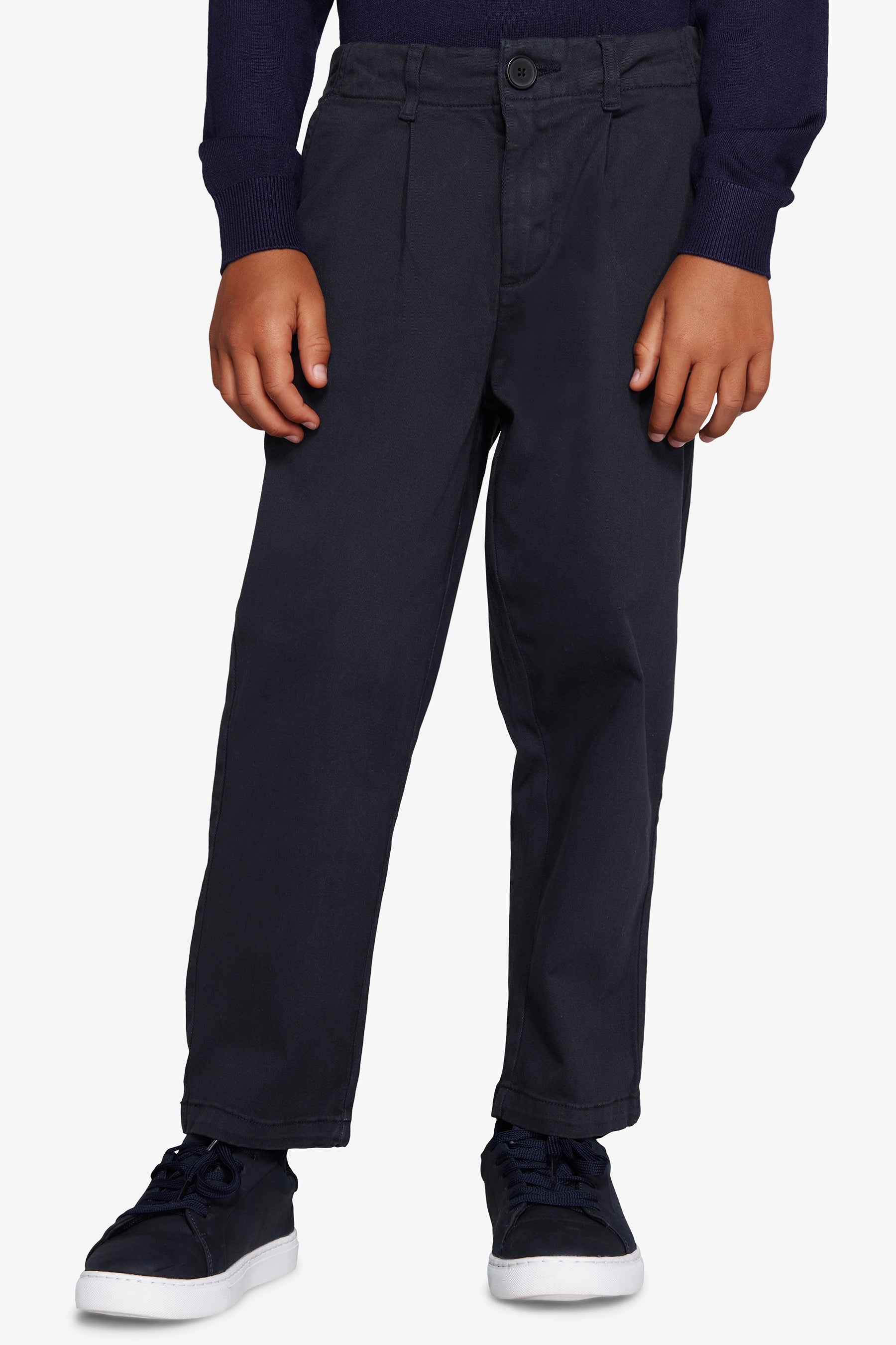 Pantalón con cordón en la cintura chino azul Kids