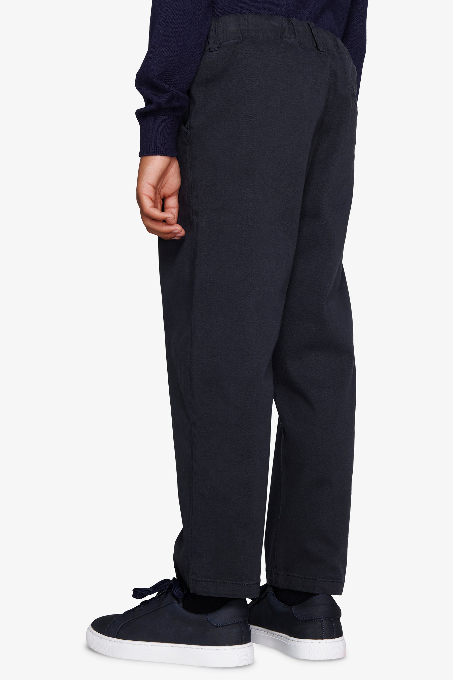 Pantalón con cordón en la cintura chino azul Kids