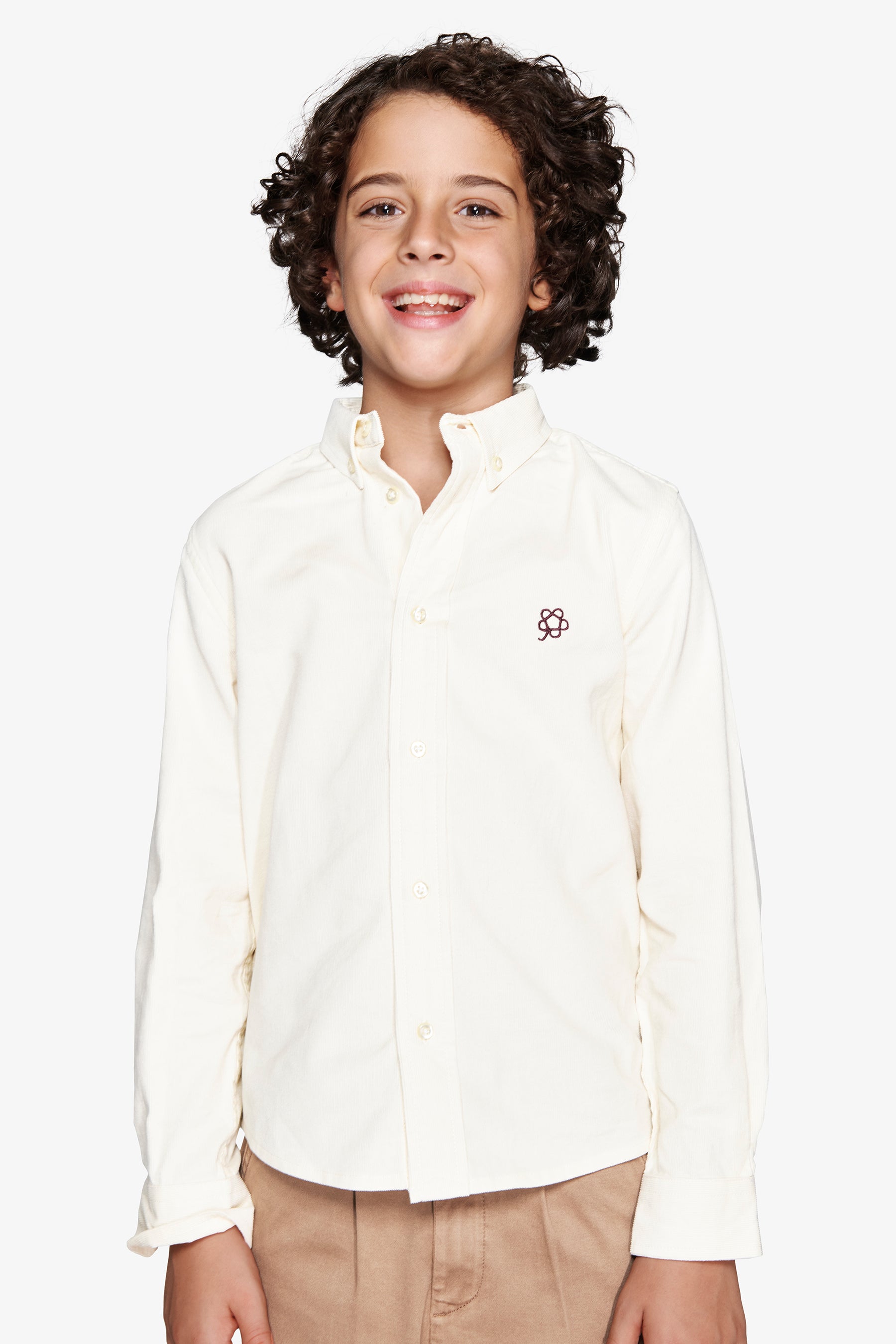 Camisa de pana blanco roto Kids