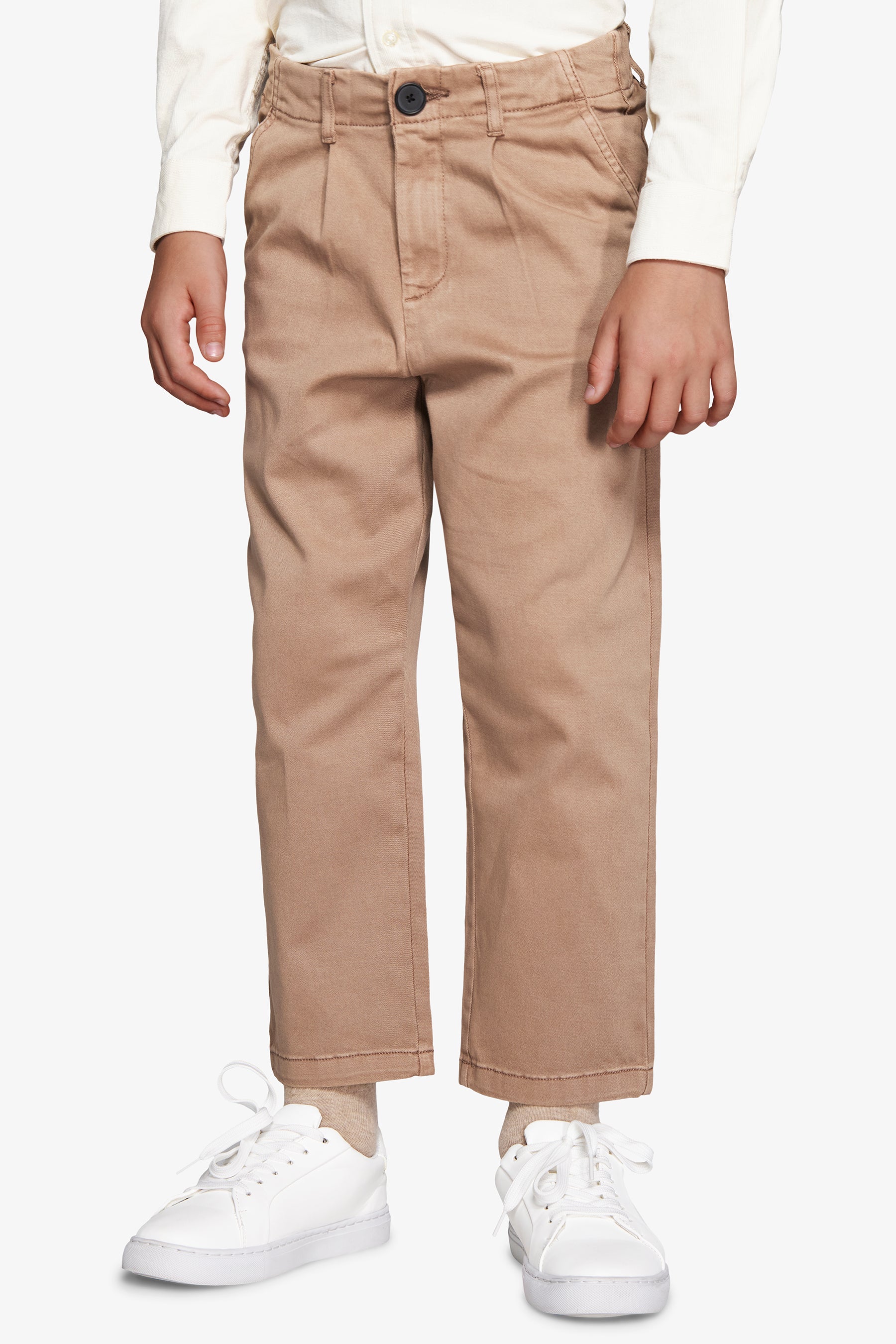 Pantalón con cordón en la cintura chino gris tórtola Kids
