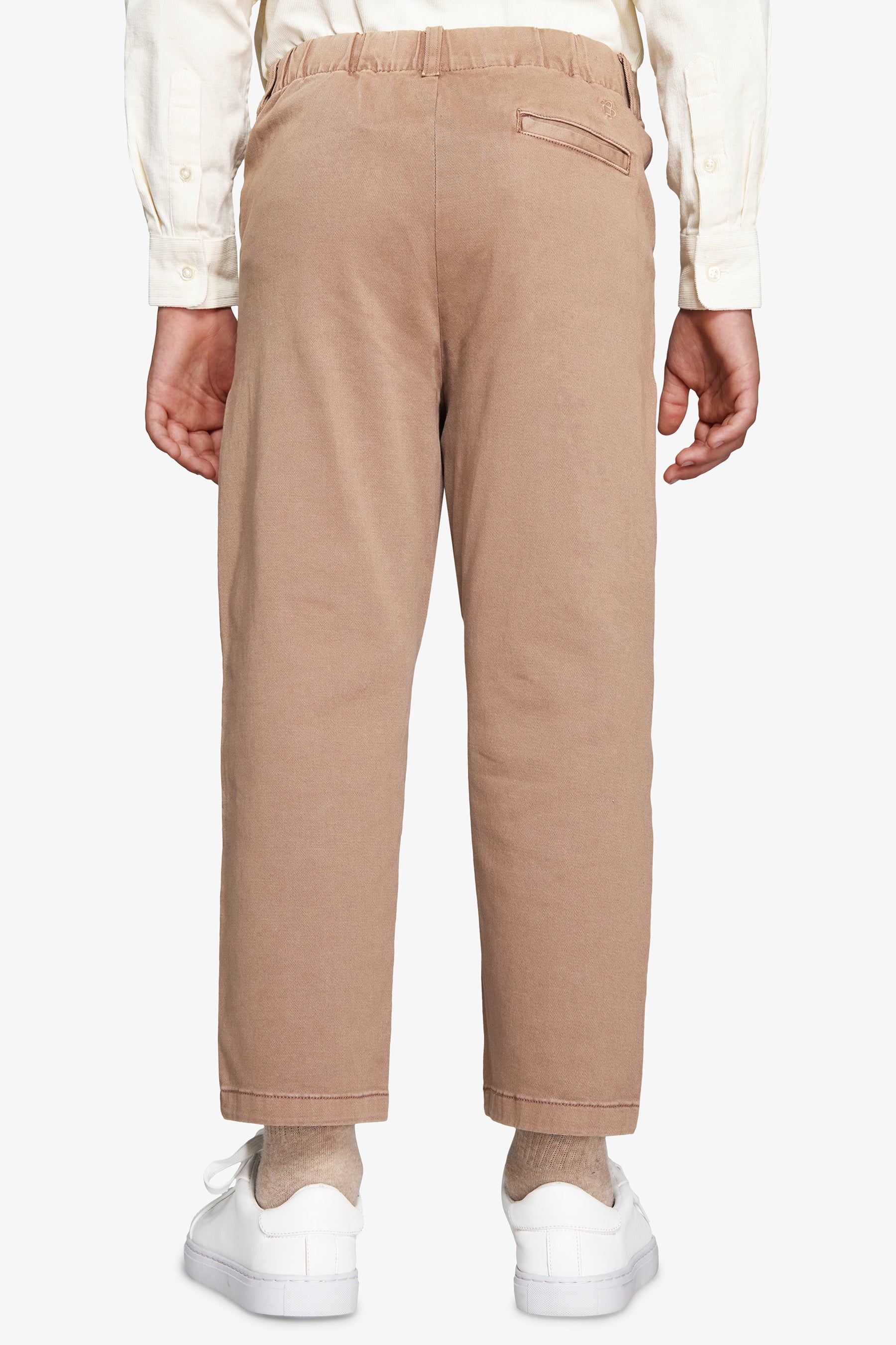 Pantalón con cordón en la cintura chino gris tórtola Kids