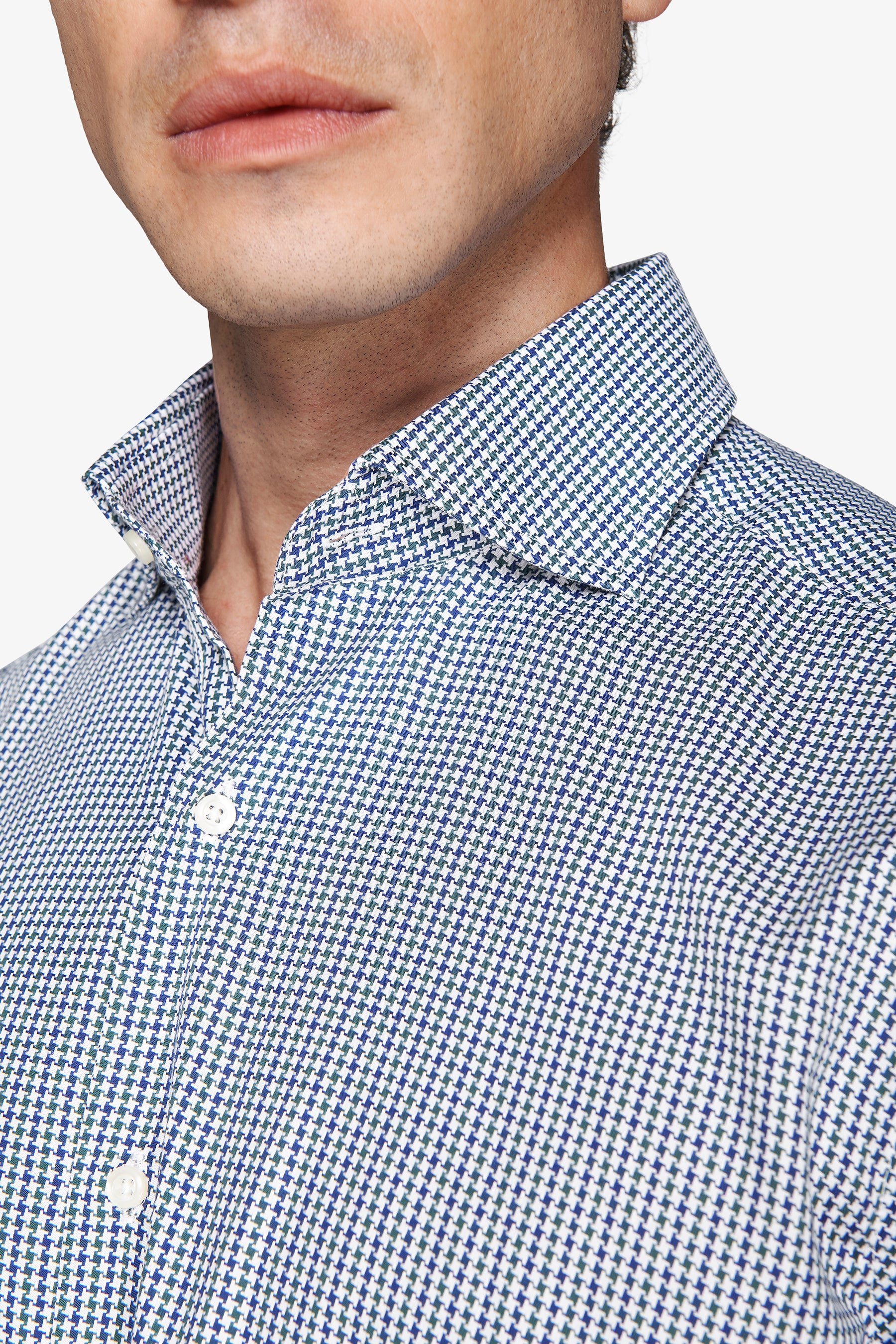 Camisa pata de gallo verde