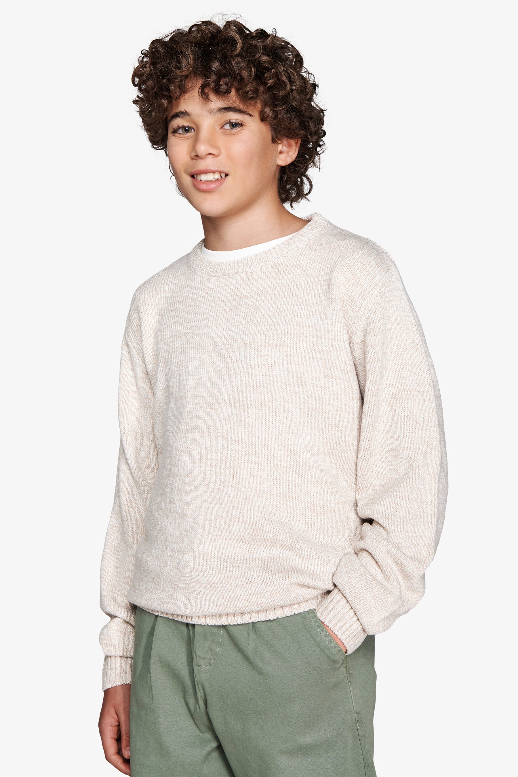 Jersey de cuello redondo mouliné cuerda Kids