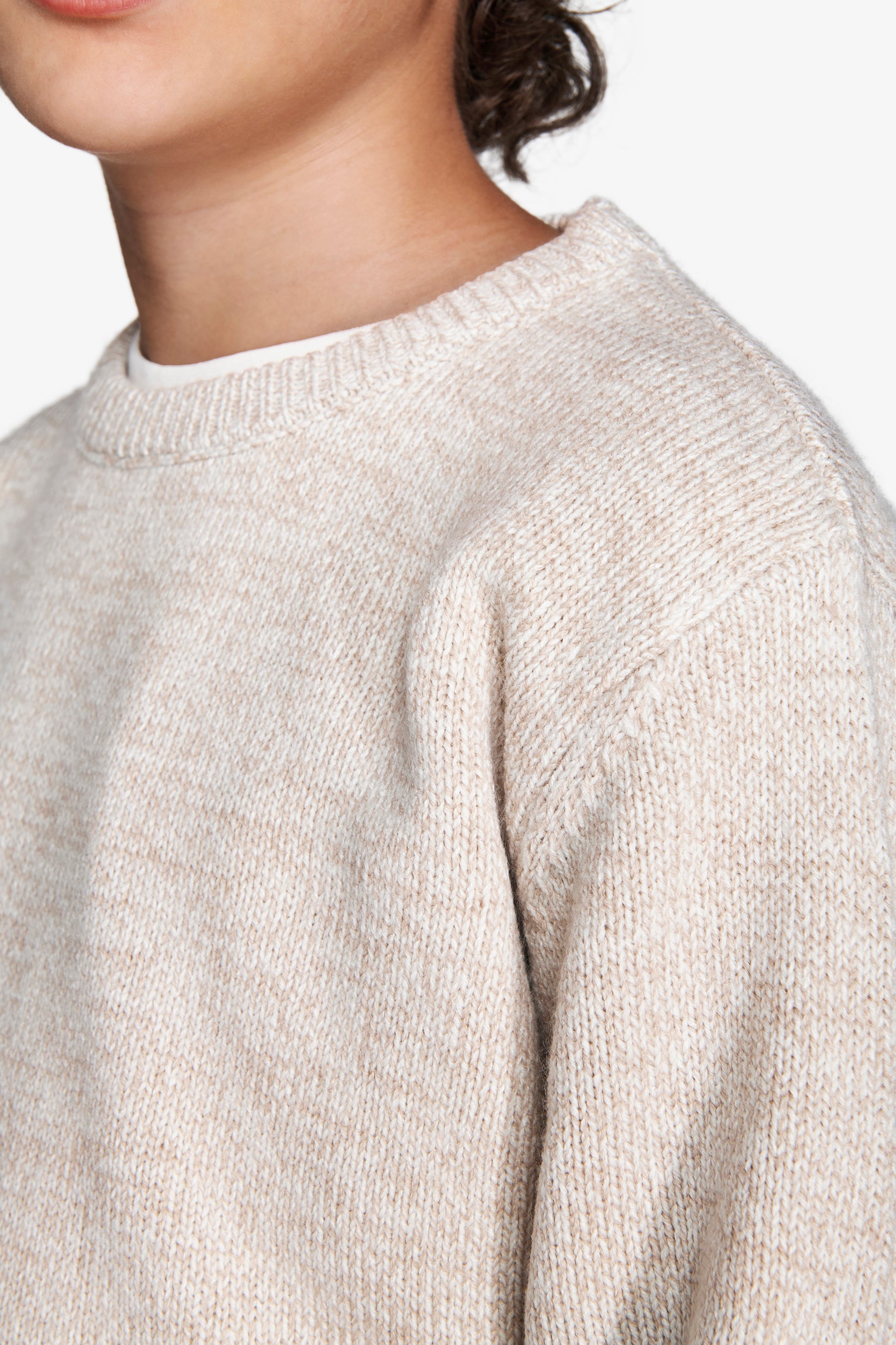 Jersey de cuello redondo mouliné cuerda Kids