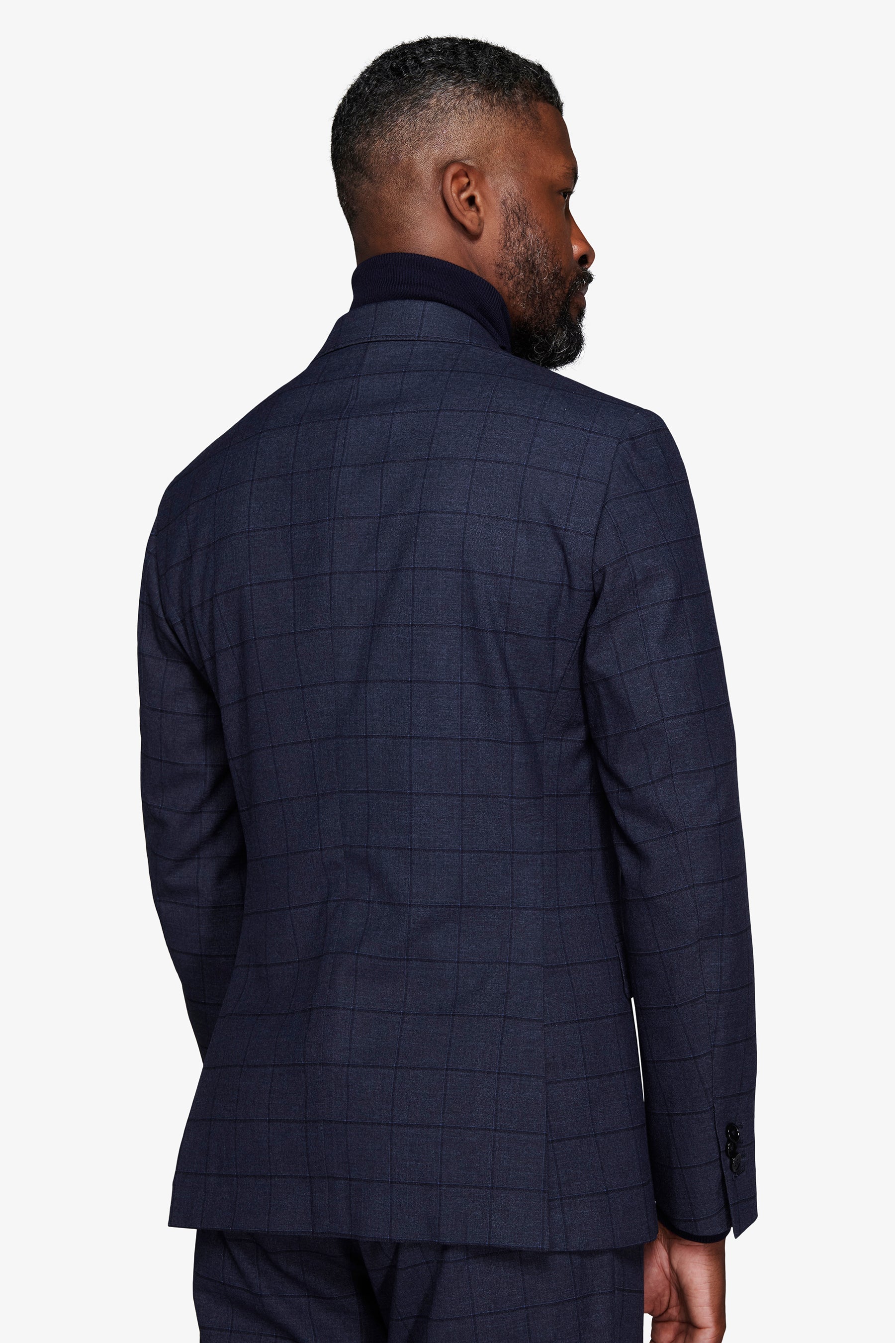 Blue check blazer