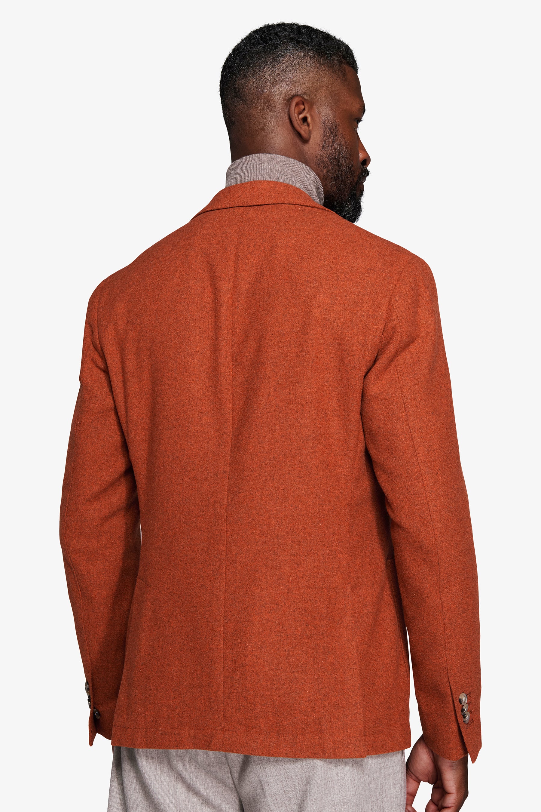 Orange melange unlined blazer