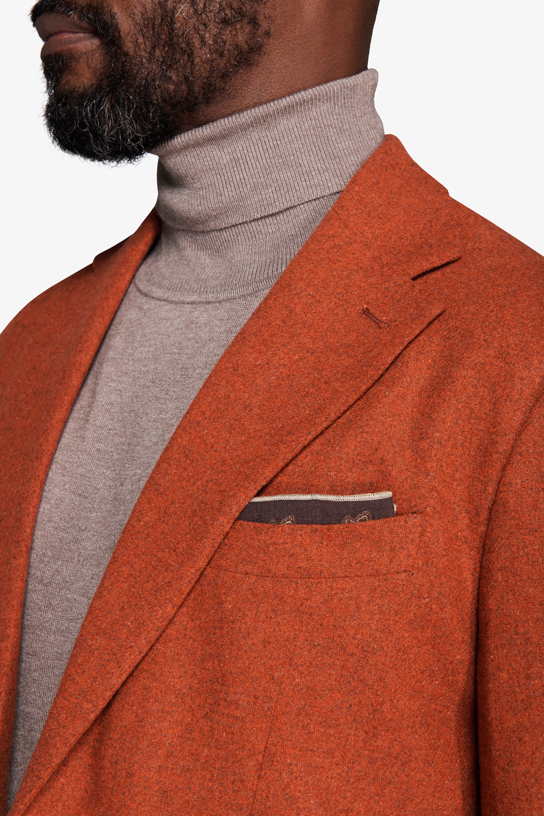 Orange melange unlined blazer