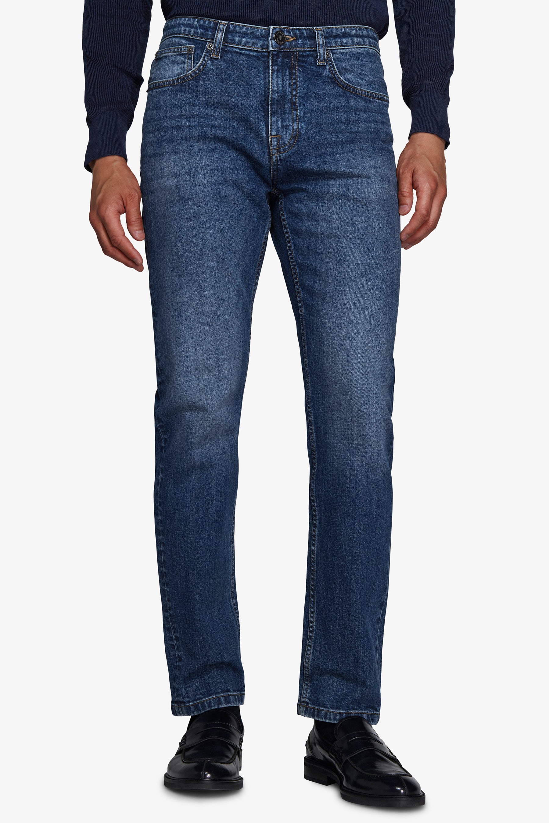 Pantalón denim azul medio