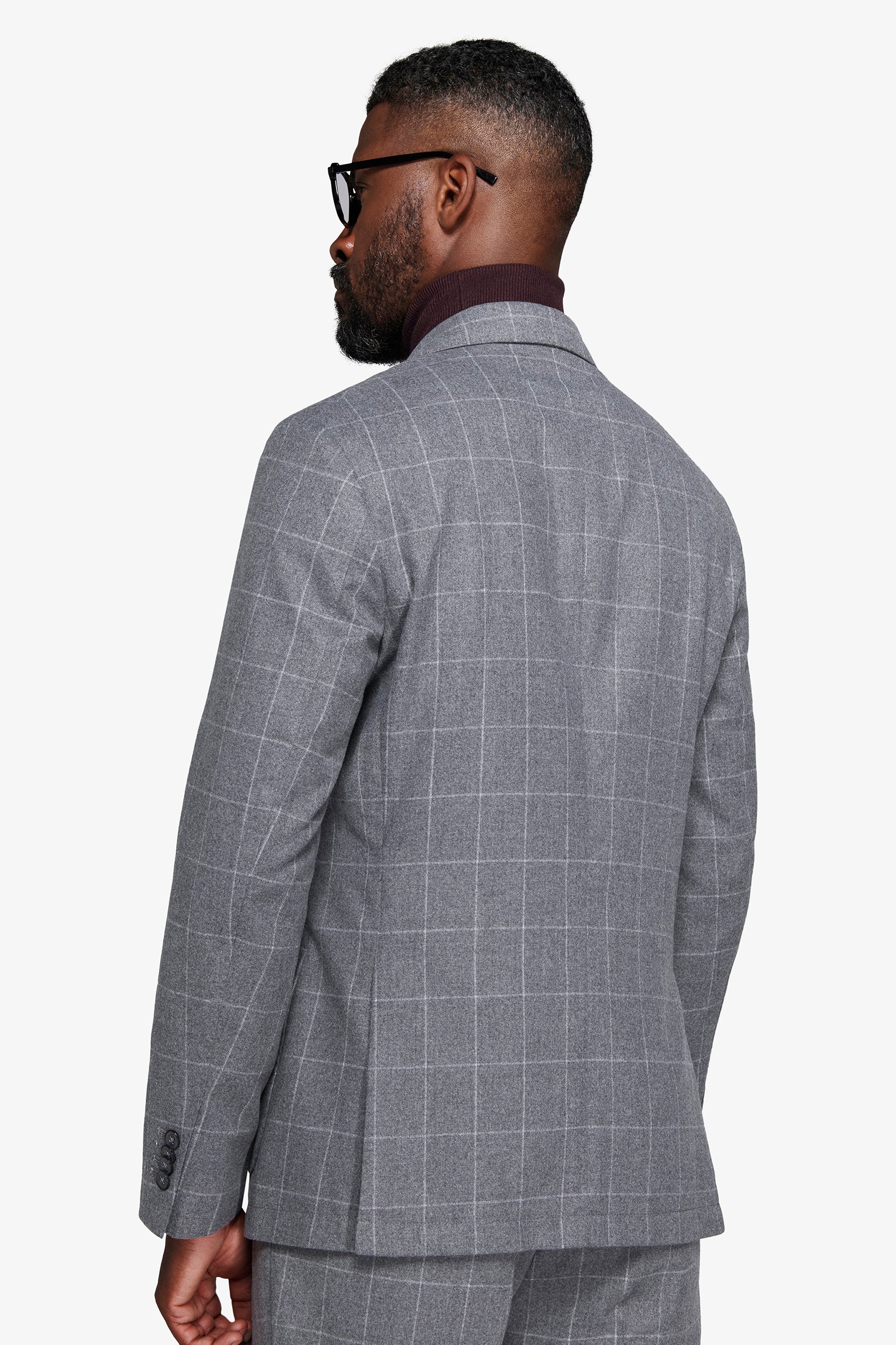 Giacca finestrata grigio medio