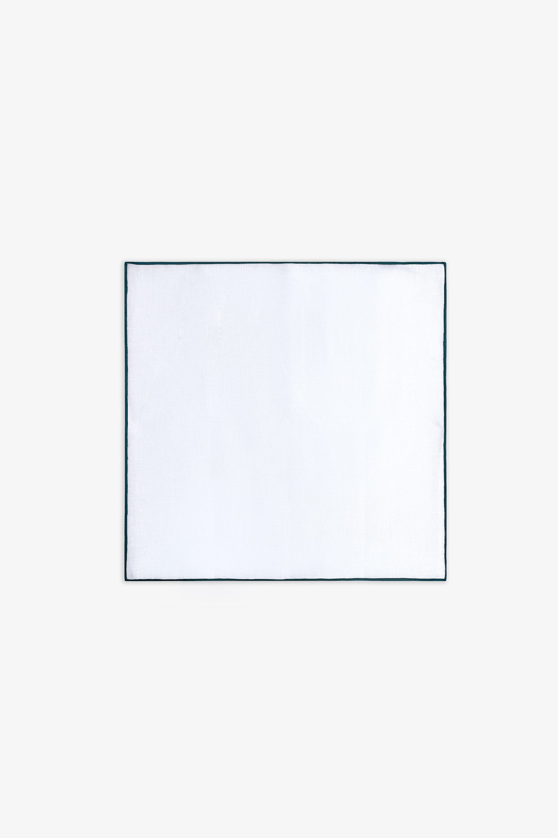 Pochette bianca con bordino a contrasto blu-Dan John