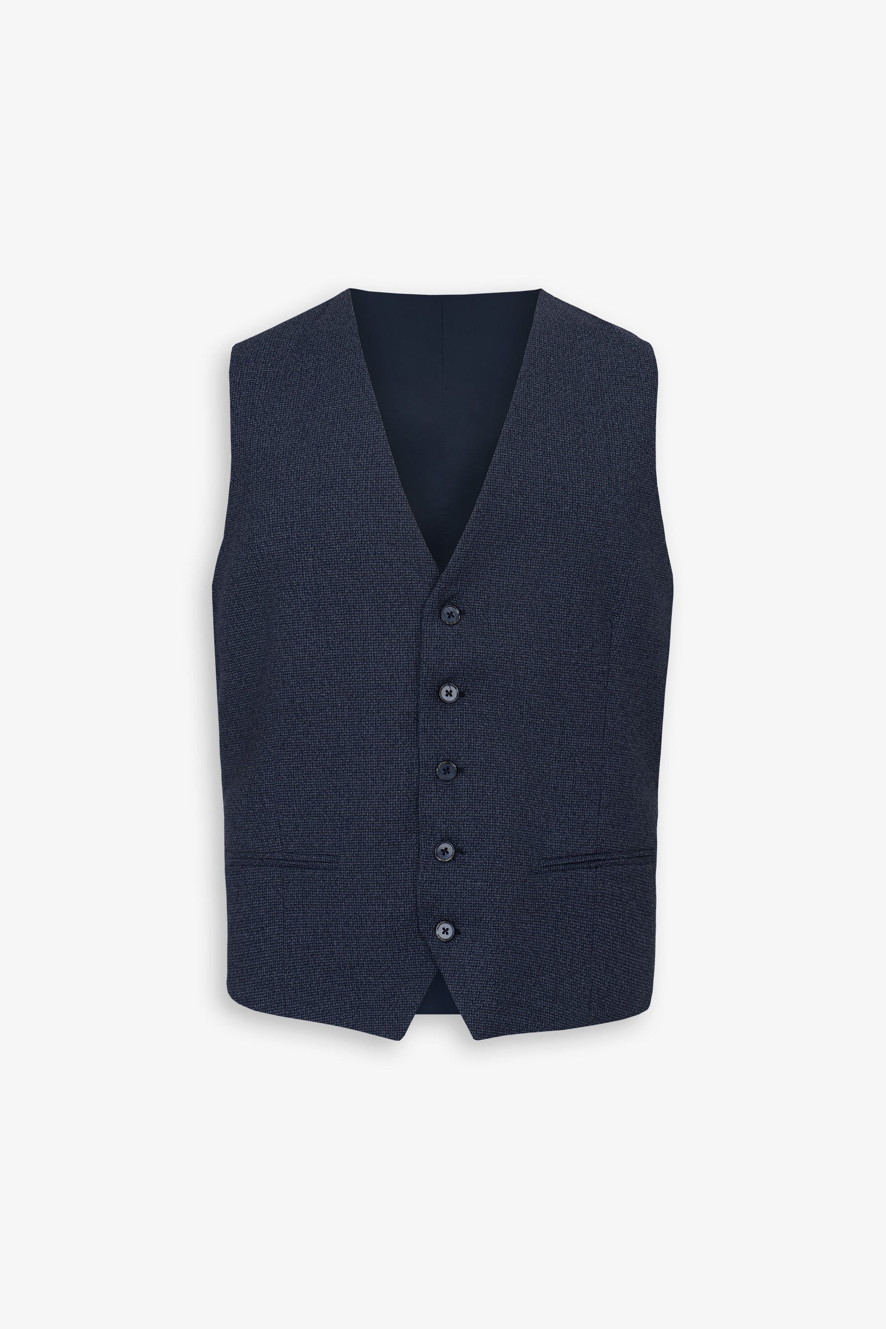 Chaleco pata de gallo azul pastel