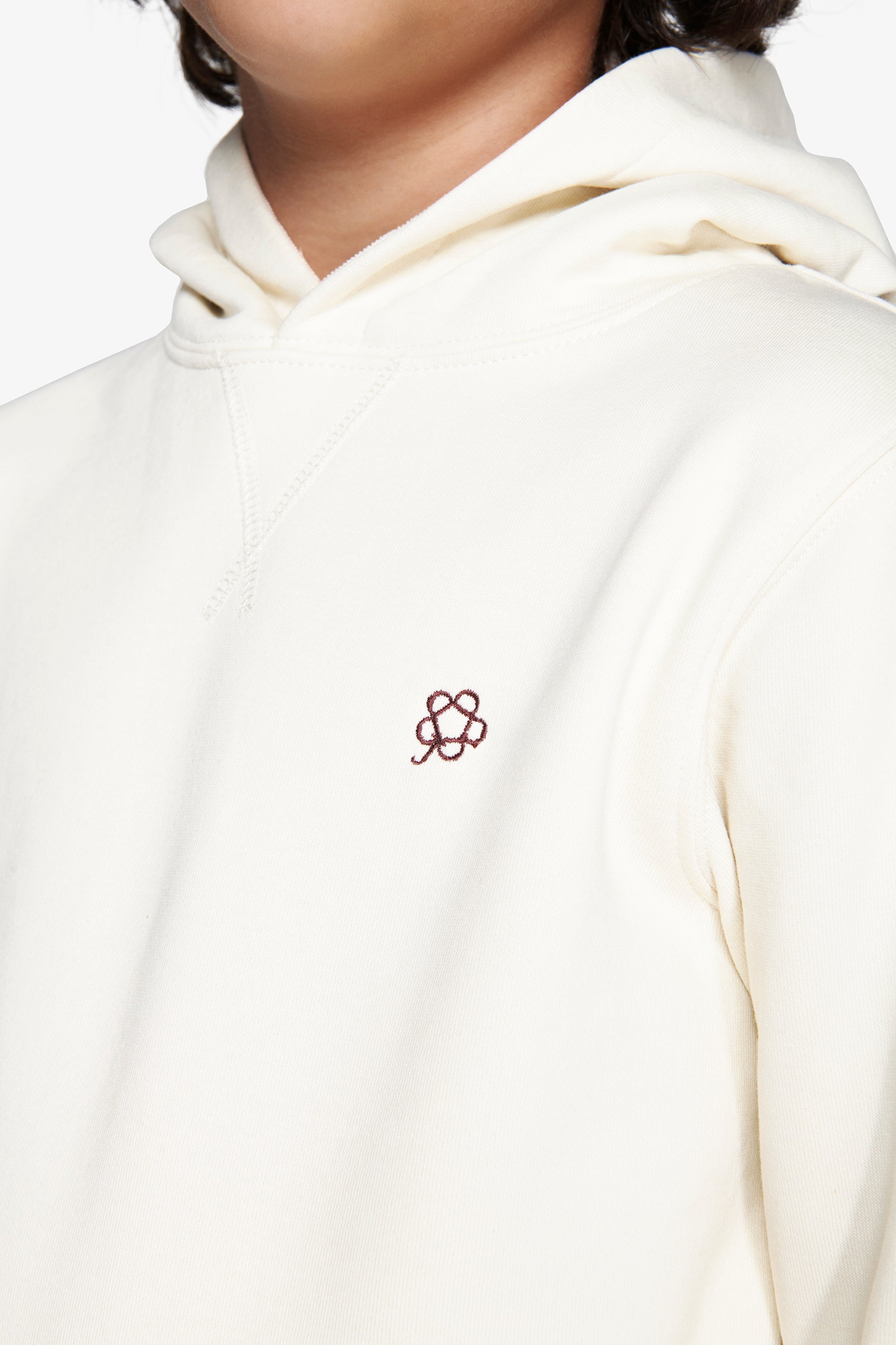 Sudadera con capucha basic blanco roto Kids