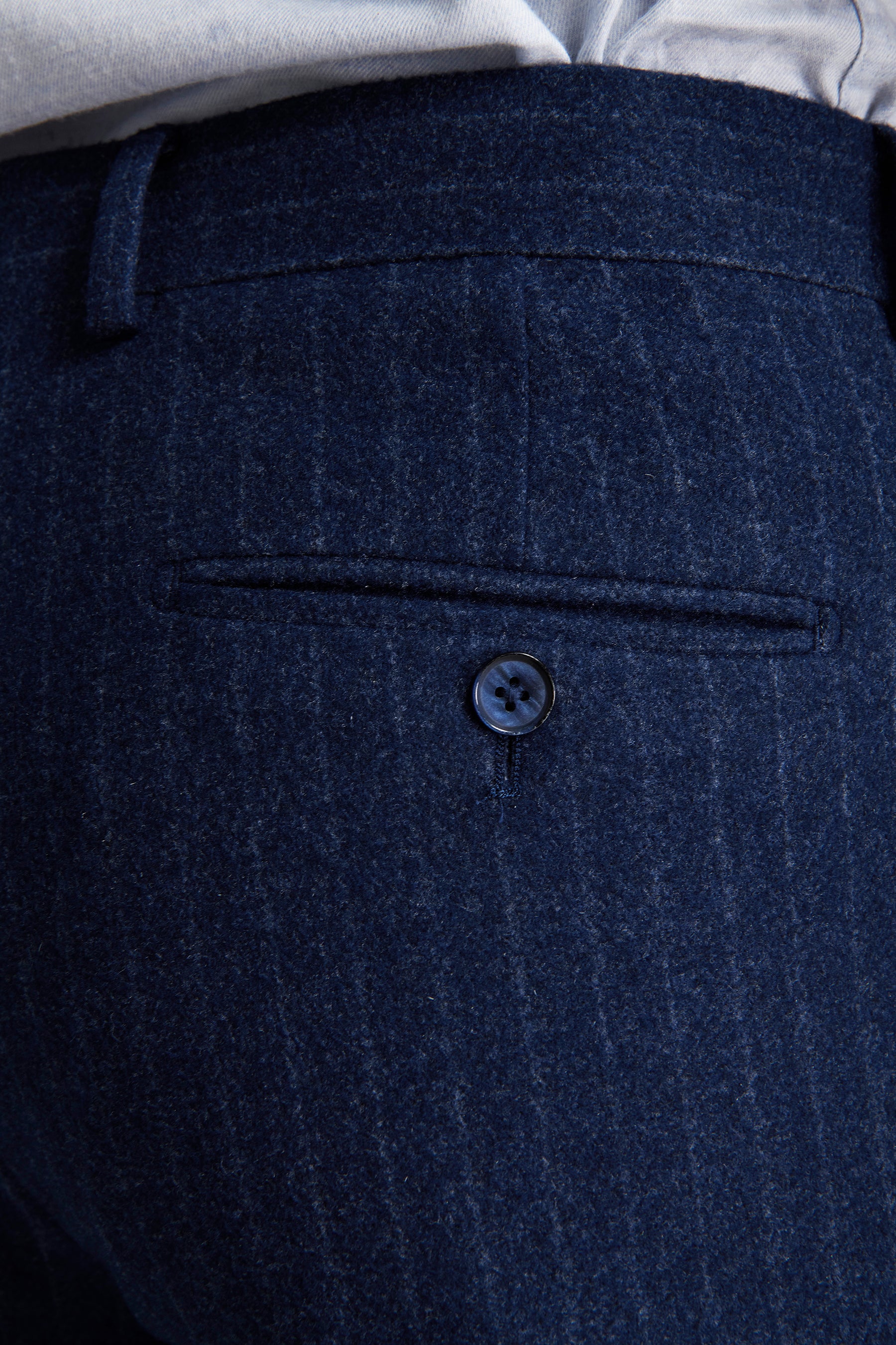 Avion-Hose mit Nadelstreifen-Flanelleffekt