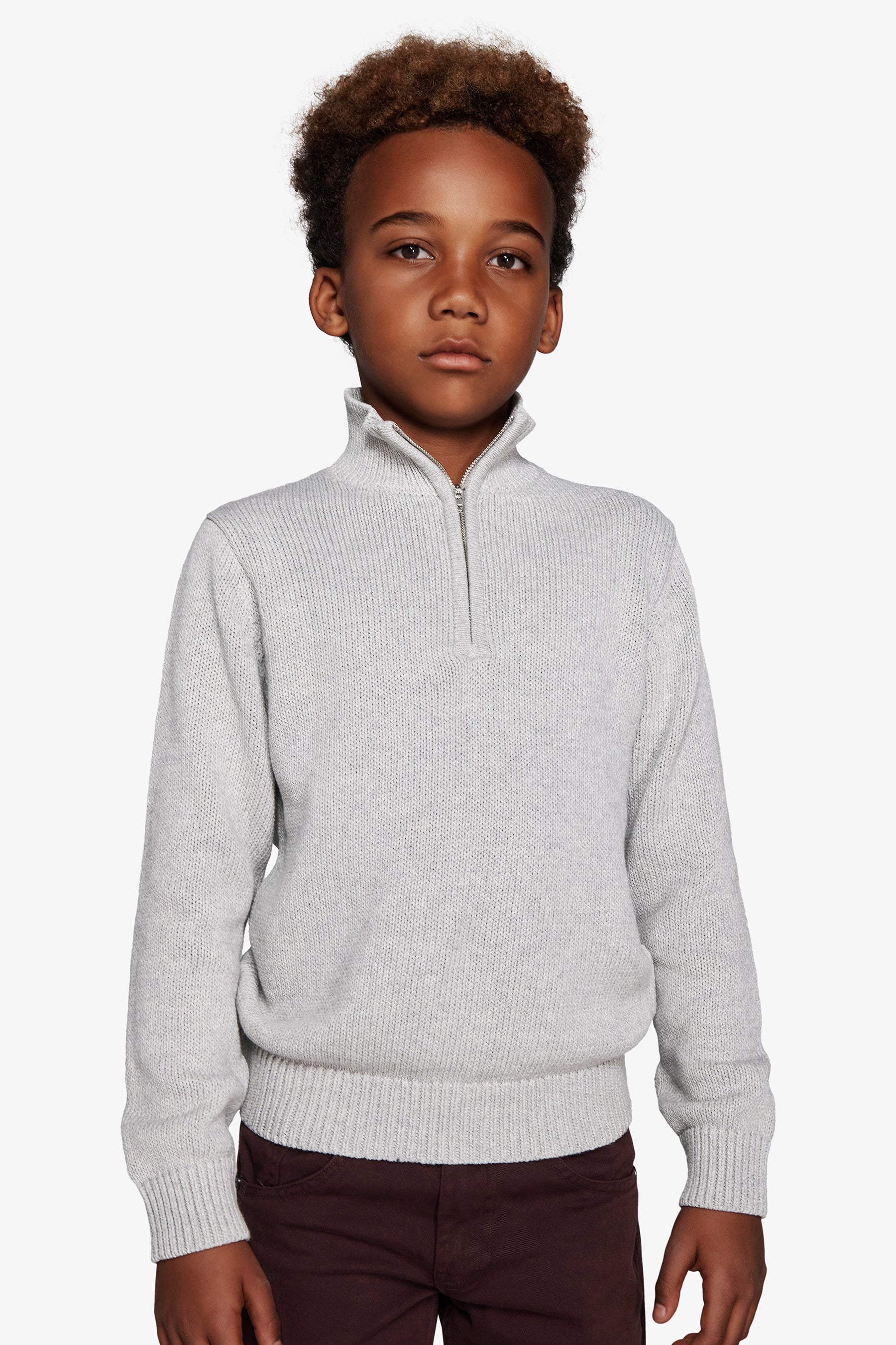 Jersey half zip gris claro Kids
