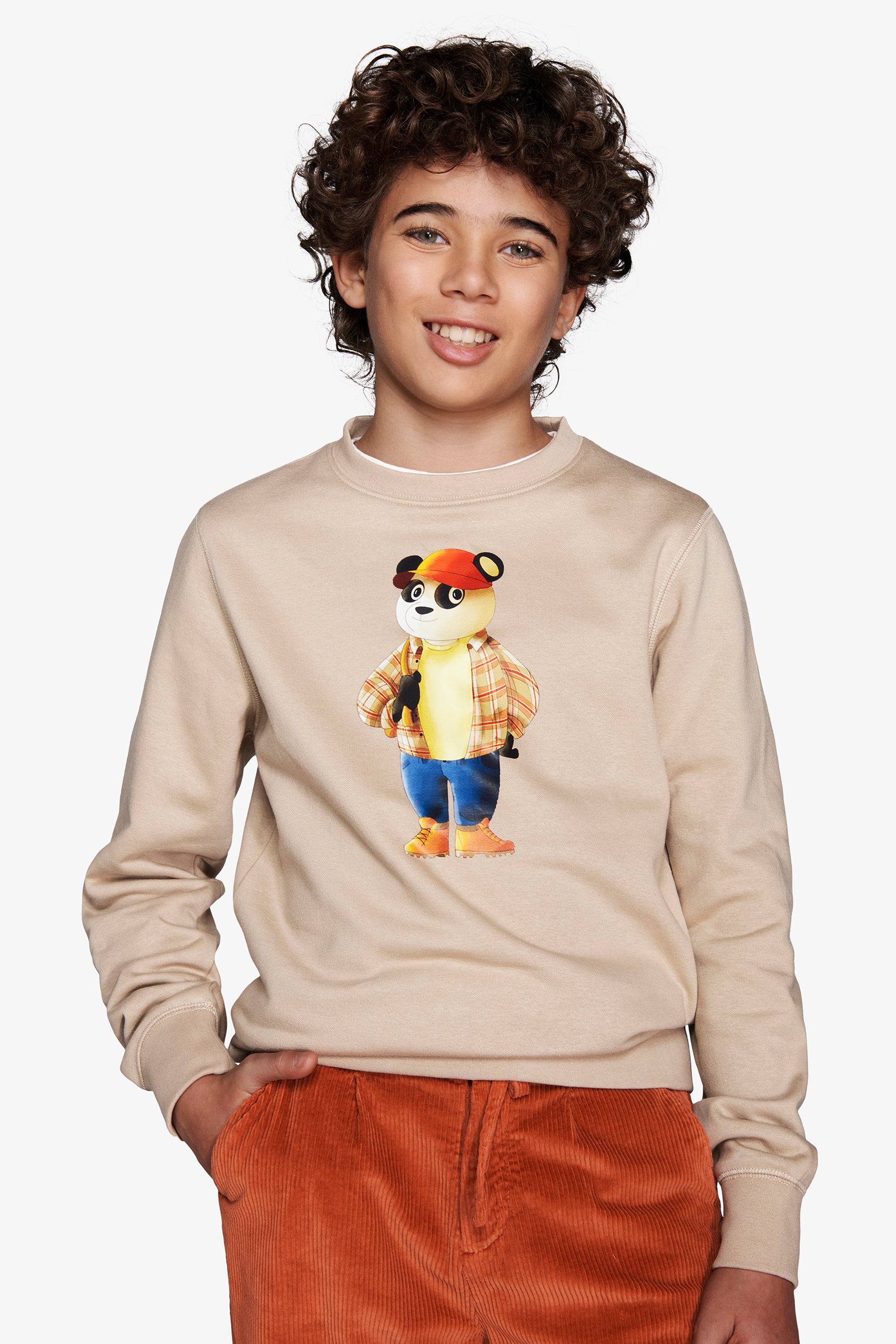 Sudadera de cuello redondo con estampado arena Kids